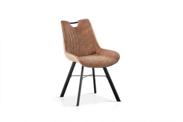 CHAISE 'PABLO' PU MICRO FIBRE BRUN FONCÉ – Image 2