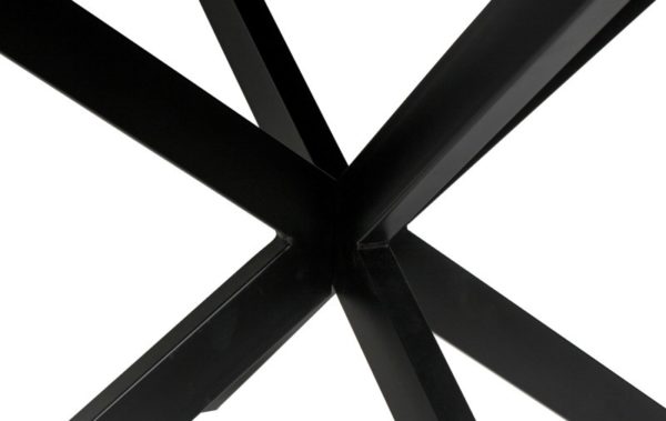 TABLE 'MARIA' 130 CM RONDE MANGOLIA NOIR – Image 3