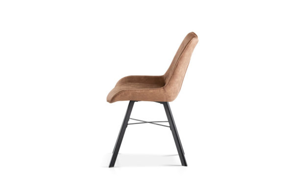 CHAISE 'PABLO' PU MICRO FIBRE BRUN FONCÉ – Image 3
