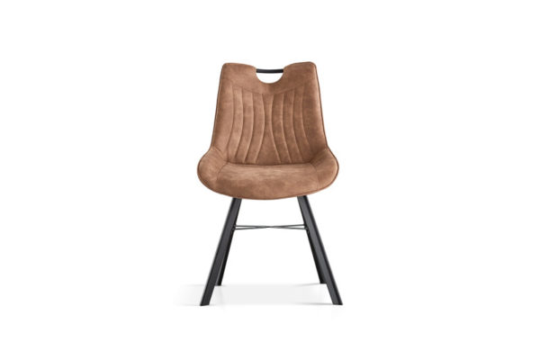 CHAISE 'PABLO' PU MICRO FIBRE BRUN FONCÉ – Image 4