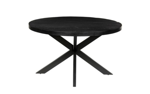 TABLE 'MARIA' 130 CM RONDE MANGOLIA NOIR – Image 2