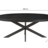 TABLE 'ALEXA' 200 CM OVALE MANGOLIA NOIR – Image 3