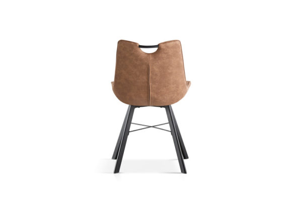 CHAISE 'PABLO' PU MICRO FIBRE BRUN FONCÉ – Image 5