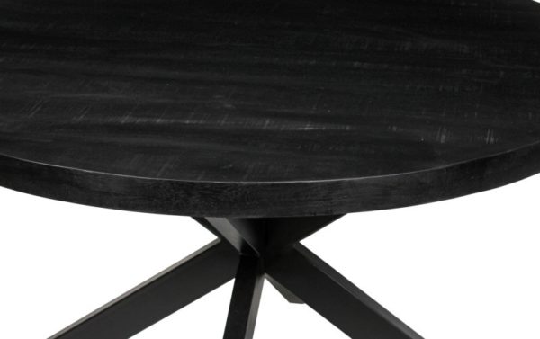 TABLE 'MARIA' 130 CM RONDE MANGOLIA NOIR – Image 5