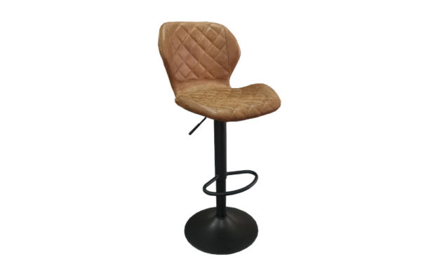 Tabouret de bar 'Malaga' PU Cognac – Image 2