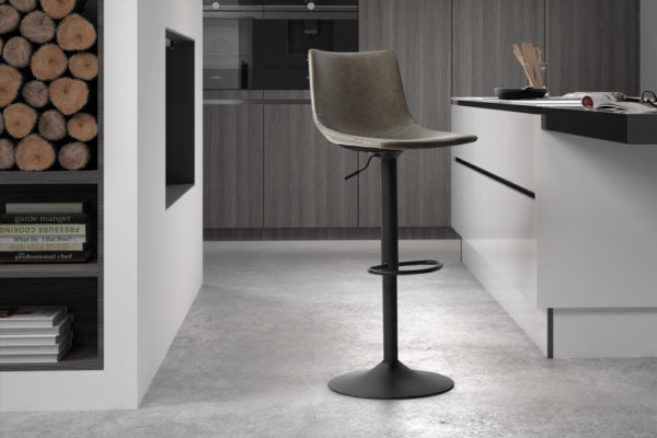 Tabouret de bar 'Trevi' PU Gris
