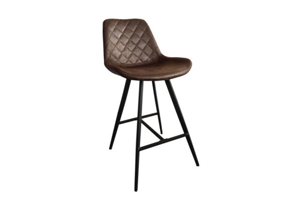 Tabouret de bar 'Palmas' PU Brun foncé – Image 3
