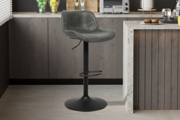 Tabouret de bar 'Tilda' PU Noir