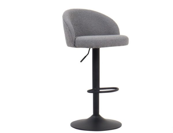 Tabouret de bar 'Arda' Bouclé Gris clair – Image 3