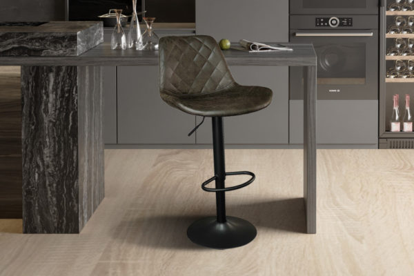 Tabouret de bar 'Madrid' PU Brun foncé