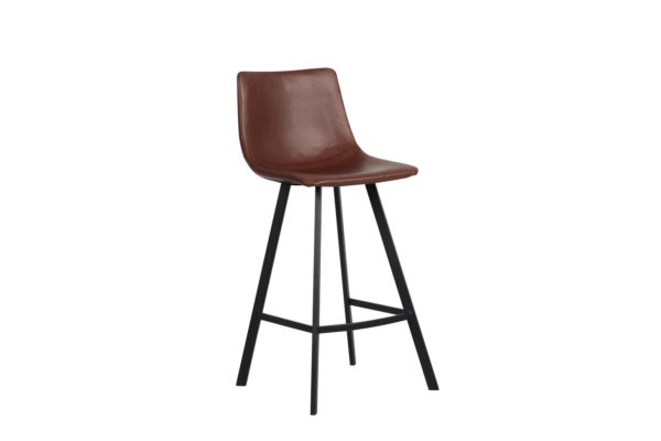 Chaise de comptoir 'Ozan' PU Brun – Image 2