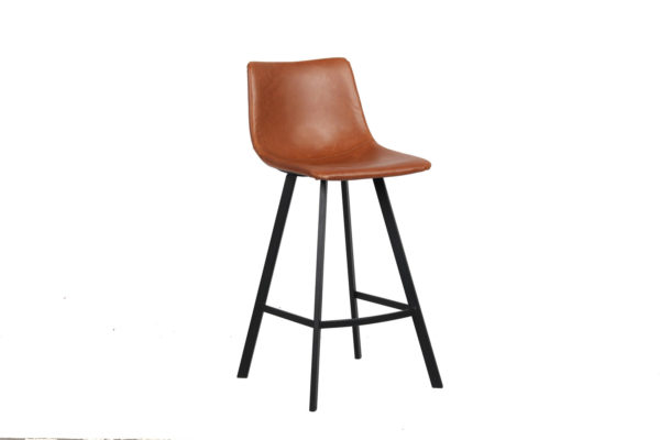 Chaise de comptoir 'Ozan' PU Cognac – Image 2