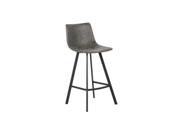 Chaise de comptoir 'Ozan' PU Gris – Image 2
