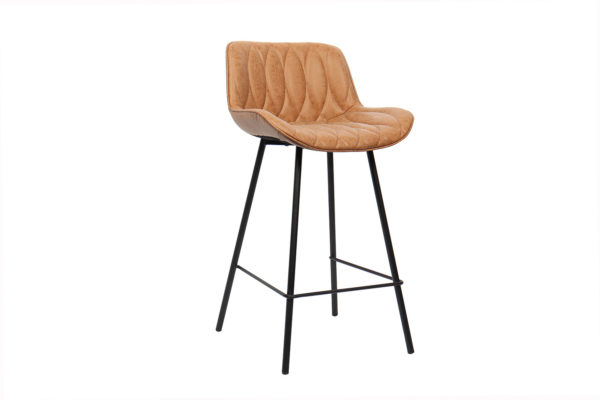 Chaise de comptoir 'Nova' PU Cognac – Image 2