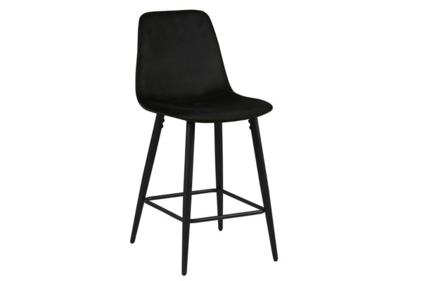 Chaise de Comptoir 'Boy' Velours Noir – Image 3