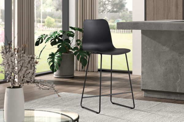 Chaise de comptoir 'Marie' PP Noir