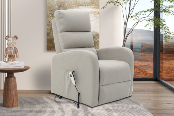 Fauteuil releveur electrique 'Bruges' Tissu Gris clair