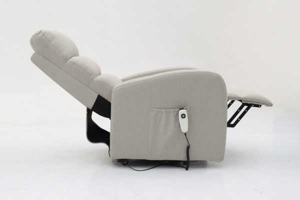 Fauteuil releveur electrique 'Bruges' Tissu Gris clair – Image 4