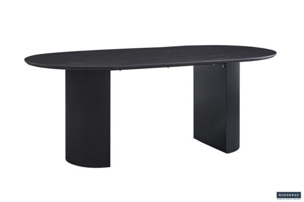 Table 200 cm Ovale Décor Brun foncé – Image 2