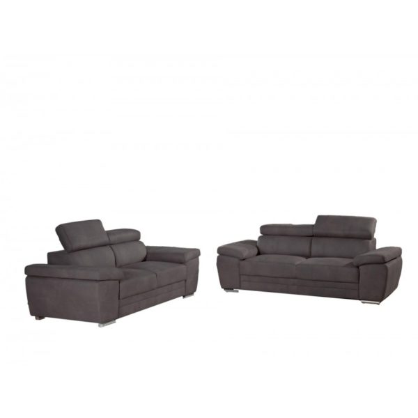 Canapé Carl texas 91 gris 3 + 2 avec appuis-tête réglables – Image 3
