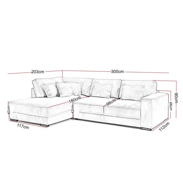 Salon David 8L3R avec lit et coffret de rangement en apollo 69 – Image 4